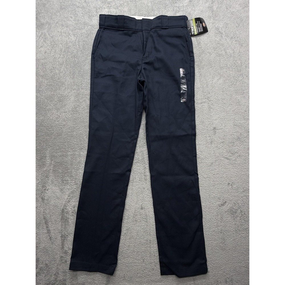 Dickies‎ Pants Womens 8 Dark Navy 776F Flex Slim Fit Straight Leg Work Uniform